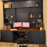 custom home office built and installed by Jackson Cabinets